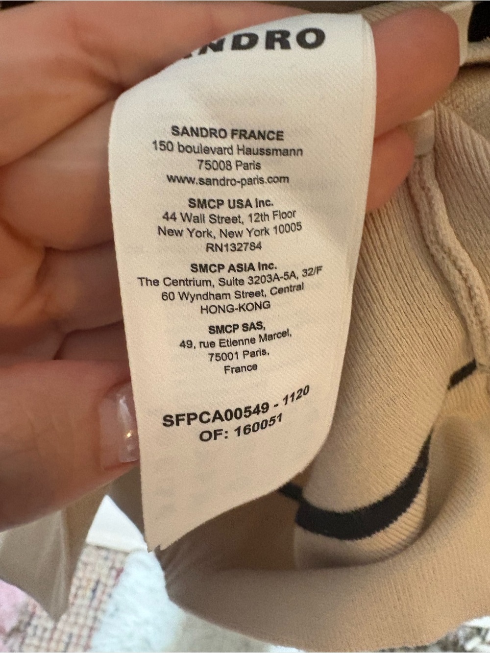 {EUC} Sandro Cream Cardigan with Black Lettering and Anchor Motif Small (1) - Picture 4 of 8